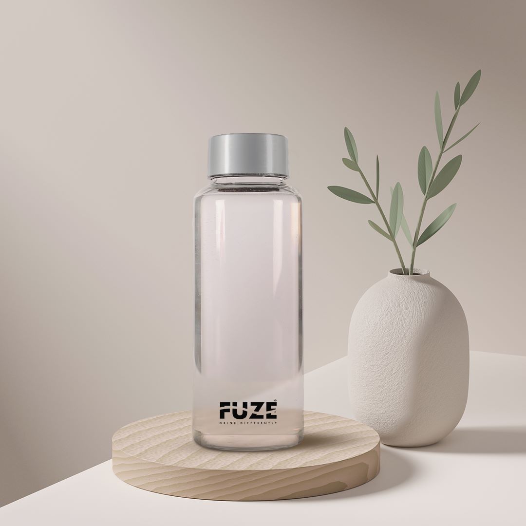 Fuzion Fridge Glass Water Bottle - 500ml